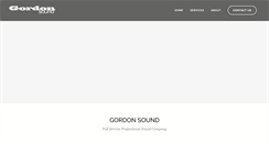 Desktop Screenshot of gordonsound.com