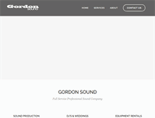 Tablet Screenshot of gordonsound.com